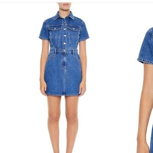 Denim Button-Front Mini Dress - BRAND NEW NEVER WORN